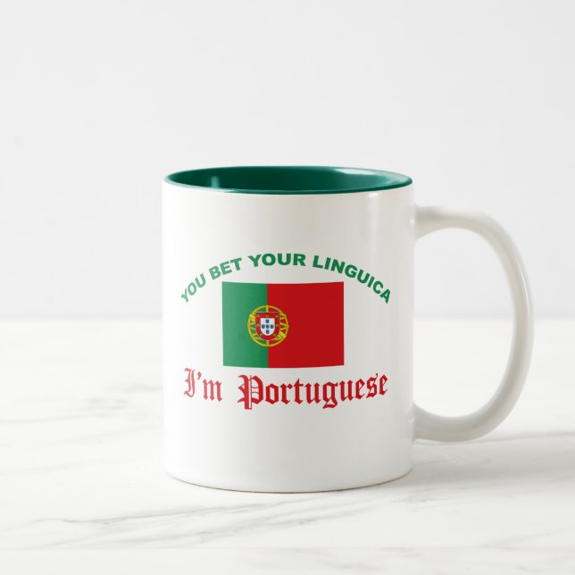 Caneca De Café Em Dois Tons Você apostou seu Linguica (Direita)