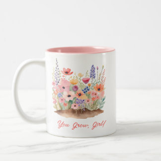 Caneca De Café Em Dois Tons Você Cresce Garota