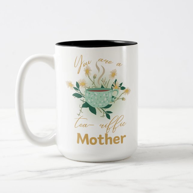 Caneca De Café Em Dois Tons Você é a mãe engraçada (Esquerda)