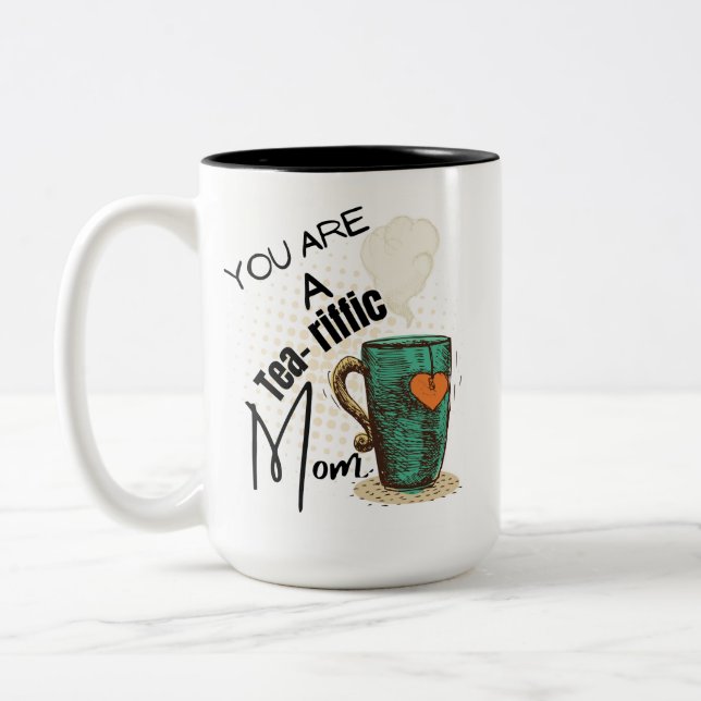 Caneca De Café Em Dois Tons Você é a mãe engraçada (Esquerda)