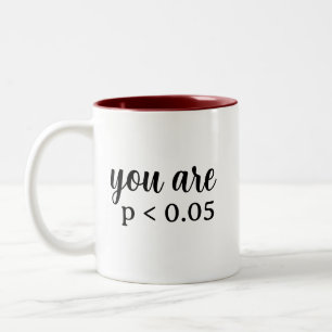 Caneca De Café Em Dois Tons Você É Estatisticamente Significativo P < 0,05