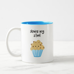 Caneca De Café Em Dois Tons Você é meu MUFFIN do parafuso prisioneiro - cane
