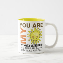 Caneca De Café Em Dois Tons Você é minha luz do sol
