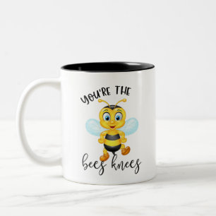 Caneca De Café Em Dois Tons Você é o bees Knees  Dia de os namorados