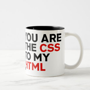 Caneca De Café Em Dois Tons Você é o CSS do meu HTML