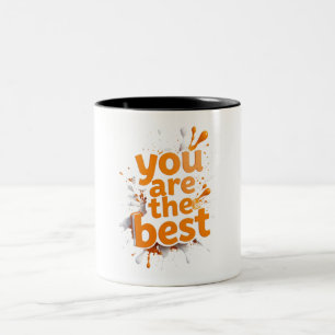 Caneca De Café Em Dois Tons você é o melhor