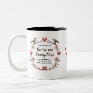 Caneca De Café Em Dois Tons Você é o meu "Tudo" - Mug de dois tons (11 oz)