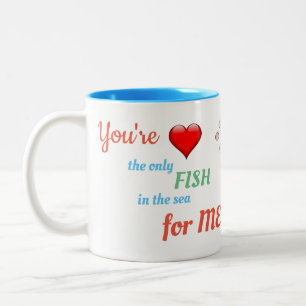 Caneca De Café Em Dois Tons Você é o único FIsh - MUG