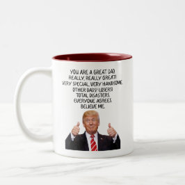 Caneca De Café Em Dois Tons Você é um Ótimo Pai Trump