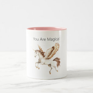 Caneca De Café Em Dois Tons Você É Unicórnio Pegasus Mágico