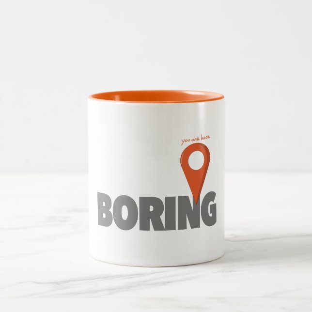 Caneca De Café Em Dois Tons Você está aqui - furando (Centro)