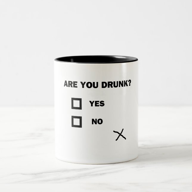 Caneca De Café Em Dois Tons Você Está Bebado? (Centro)