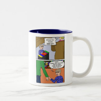 Caneca De Café Em Dois Tons Você está indo espancar a parte inferior da mamã?