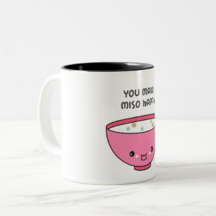 Caneca De Café Em Dois Tons Você faz uma tigela de Miso Happy
