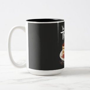 Caneca De Café Em Dois Tons Você me pegou em Tiramisu - Comida de Impressão di