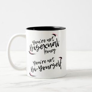 Caneca De Café Em Dois Tons Você não é bissexual, você é o "Bi-Yself Mug"
