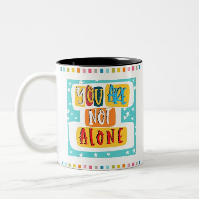 Caneca De Café Em Dois Tons você não está só pensando (Esquerda)