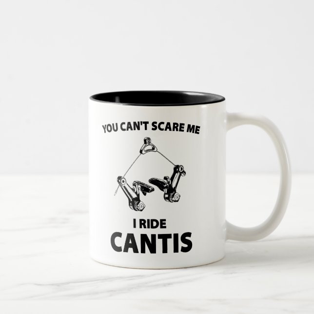 Caneca De Café Em Dois Tons Você não pode me assustar, eu viajo Cantis (Direita)