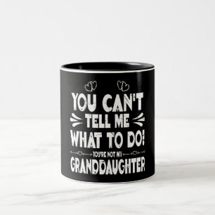 Caneca De Café Em Dois Tons Você não pode me dizer o que fazer. Você não é meu