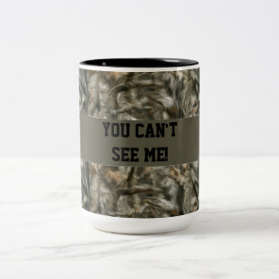 Caneca De Café Em Dois Tons Você não pode me ver, Camo Mug engraçado