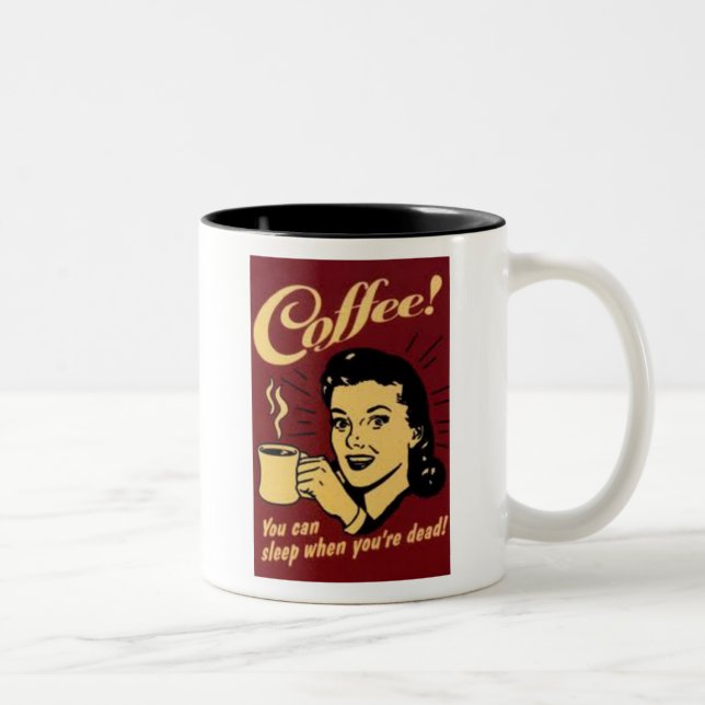 Caneca De Café Em Dois Tons Você pode dormir quando você está inoperante (Direita)