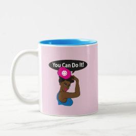 Caneca De Café Em Dois Tons Você Pode Fazer Isso. Rosie Pickleball (B)