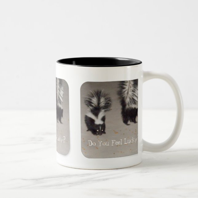 Caneca De Café Em Dois Tons Você sente afortunado? (Direita)