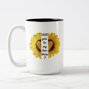 Caneca De Café Em Dois Tons Você será meu sol?