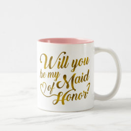Caneca De Café Em Dois Tons  Você será minha Madrinha de casamento?