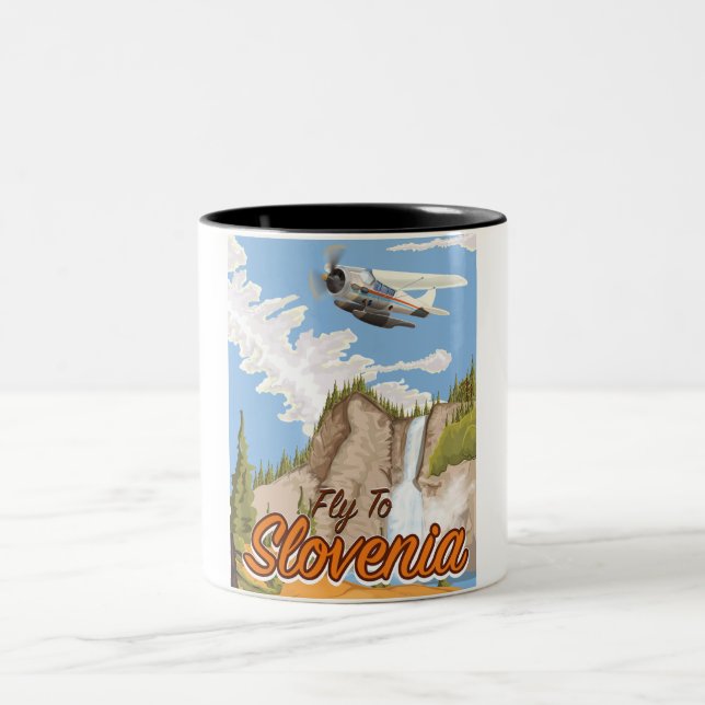 Caneca De Café Em Dois Tons Voe Para a Eslovênia (Centro)