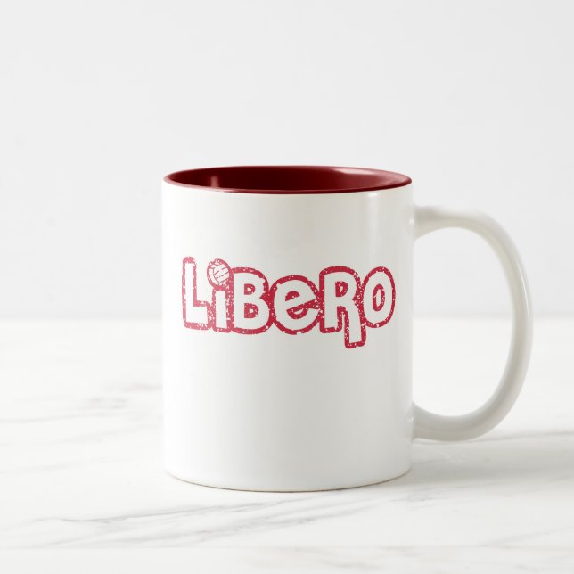 Caneca De Café Em Dois Tons Voleibol de Libero (Direita)