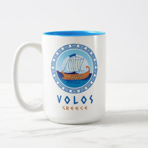 Caneca De Café Em Dois Tons Volos, Grécia de navio grego