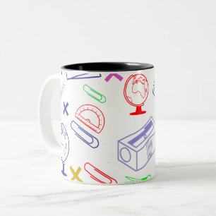 Caneca De Café Em Dois Tons Voltar ao padrão da escola