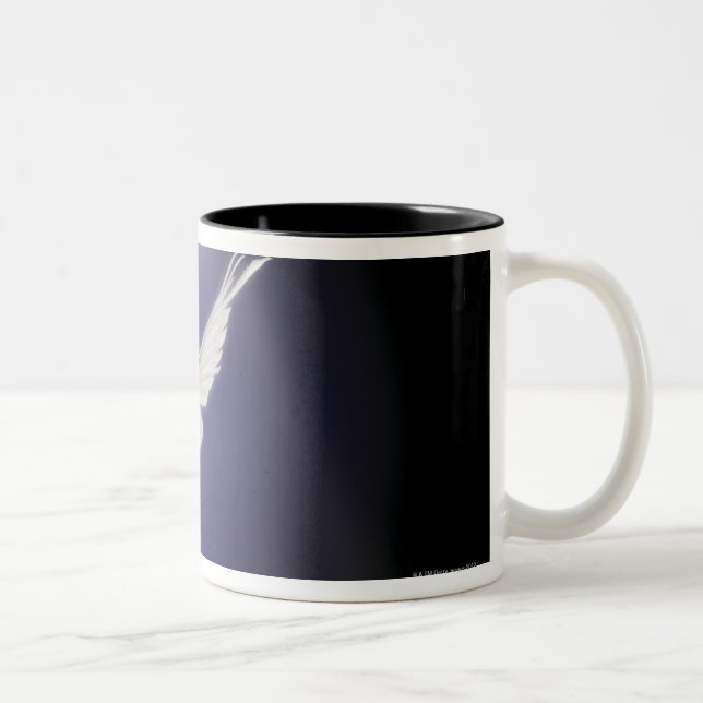 Caneca De Café Em Dois Tons Vôo da pomba através do feixe de luz (Direita)