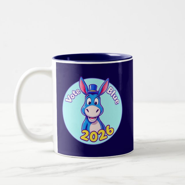 Caneca De Café Em Dois Tons votação azul em 2026 (Esquerda)