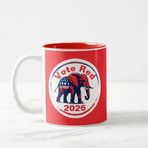 Caneca De Café Em Dois Tons Votação Vermelho 2026