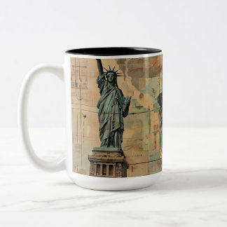 Caneca De Café Em Dois Tons Votar Pela Democracia Mug