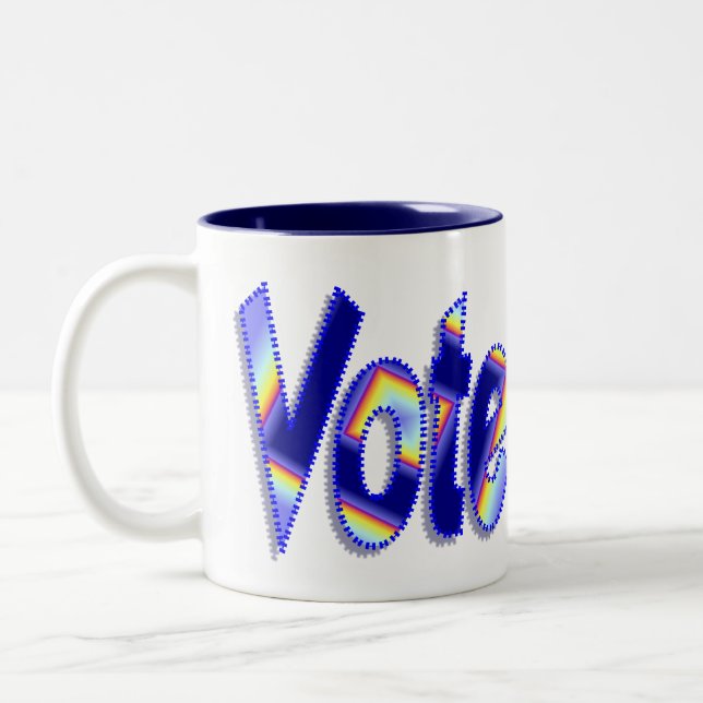 Caneca De Café Em Dois Tons Voto (Esquerda)