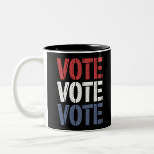 Caneca De Café Em Dois Tons Voto Eleição Política Votação Registro de Eleitor