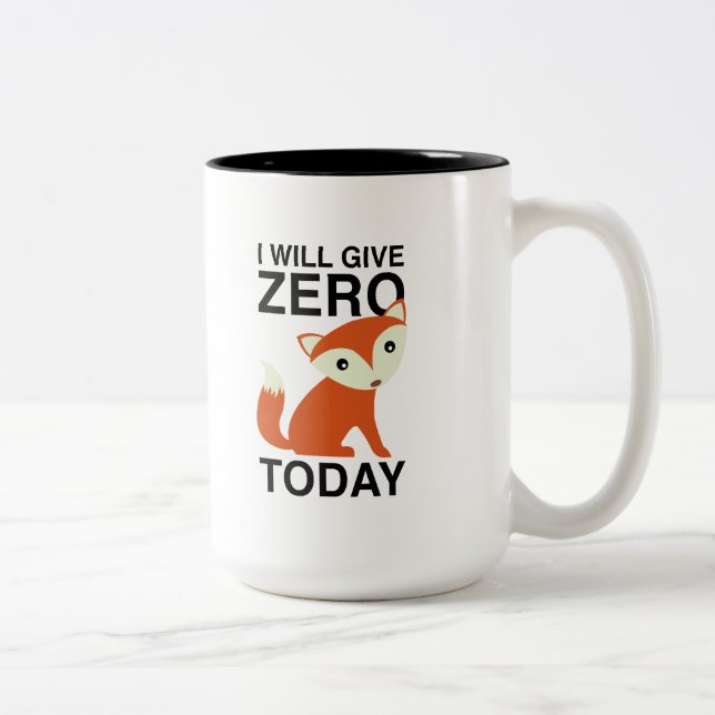 Caneca De Café Em Dois Tons Vou Dar Raposa Zero Hoje (Direita)