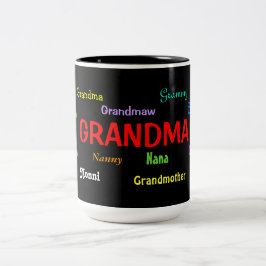 Caneca De Café Em Dois Tons Vovó Coffee Mug