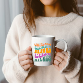 Caneca De Café Em Dois Tons Vovó de groovô retrô