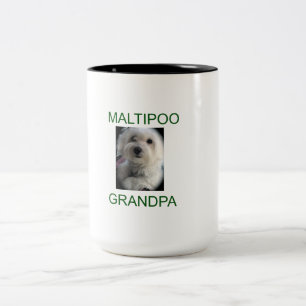 Caneca De Café Em Dois Tons Vovô de Maltipoo