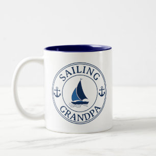 Caneca De Café Em Dois Tons Vovô Navegador Ano de Fundação