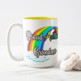 Caneca De Café Em Dois Tons Vovó Orgulhosa Autismo