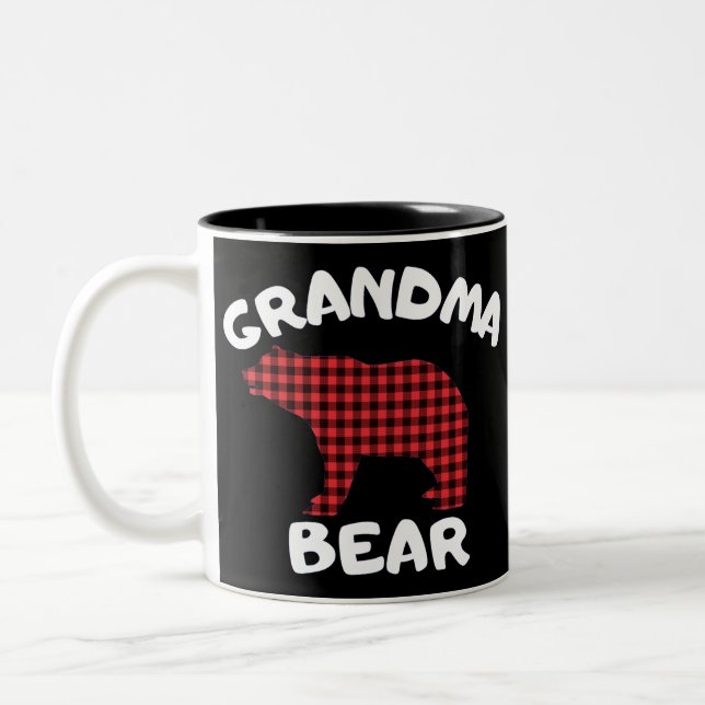 Caneca De Café Em Dois Tons Vovó Urso (Esquerda)