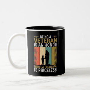 Caneca De Café Em Dois Tons Vovô Veterano