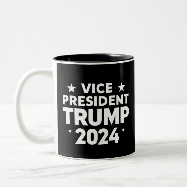 Caneca De Café Em Dois Tons VP Trump Engraçado Eleição Joe Biden Engraçado Cit (Esquerda)