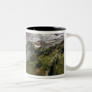 Caneca De Café Em Dois Tons WA, Mt. Rainier National Park, vista do