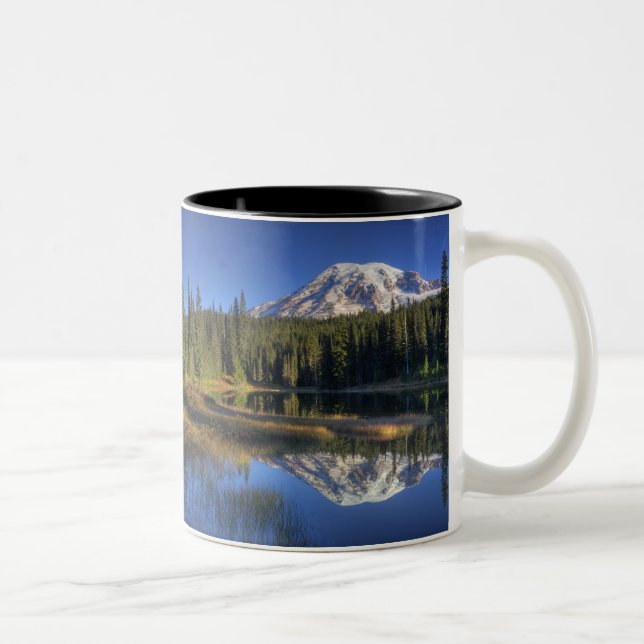 Caneca De Café Em Dois Tons WA, Parque Nacional Mt. Rainier, Mt. Rainier (Direita)
